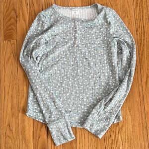 Abercrombie Kids Blue and White Long Sleeve Shirt
